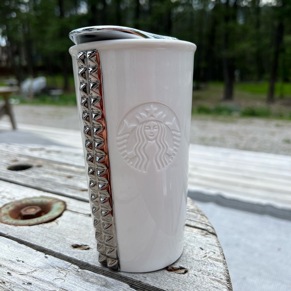 STARBUCKS | Studded Ceramic Travel Mug Circa 2014